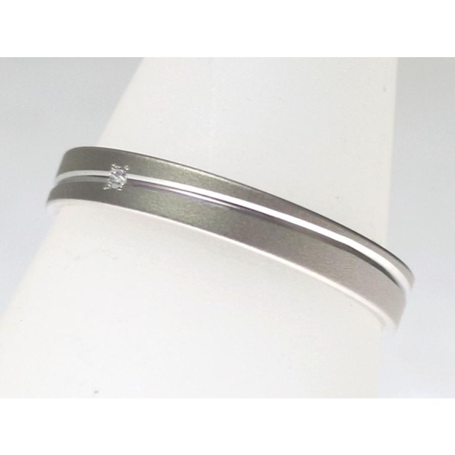 結婚指輪 マリッジリング プラチナ ダイヤ PT900 ペアリング 用 Marriage ring ペア リング 用 鍛造 平打ち ダイヤモンド 結婚 指輪 ブライダルリング 刻印無料の画像