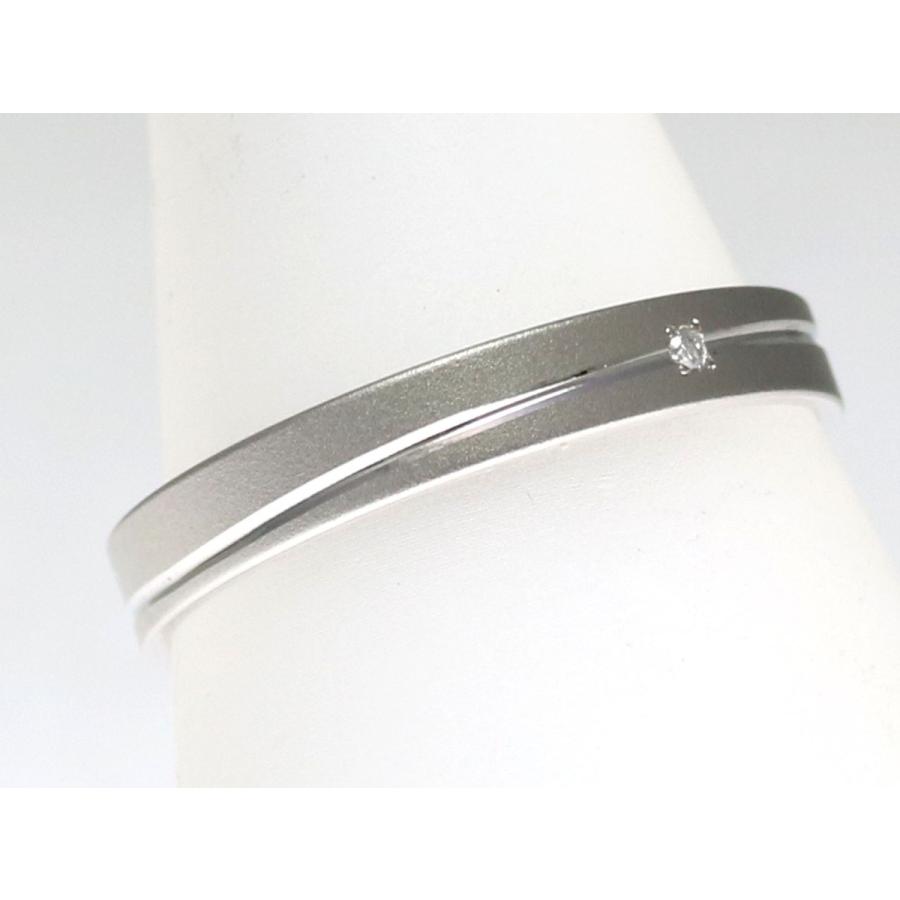 結婚指輪 マリッジリング プラチナ ダイヤ PT900 ペアリング 用 Marriage ring ペア リング 用 鍛造 平打ち ダイヤモンド 結婚 指輪 ブライダルリング 刻印無料の画像