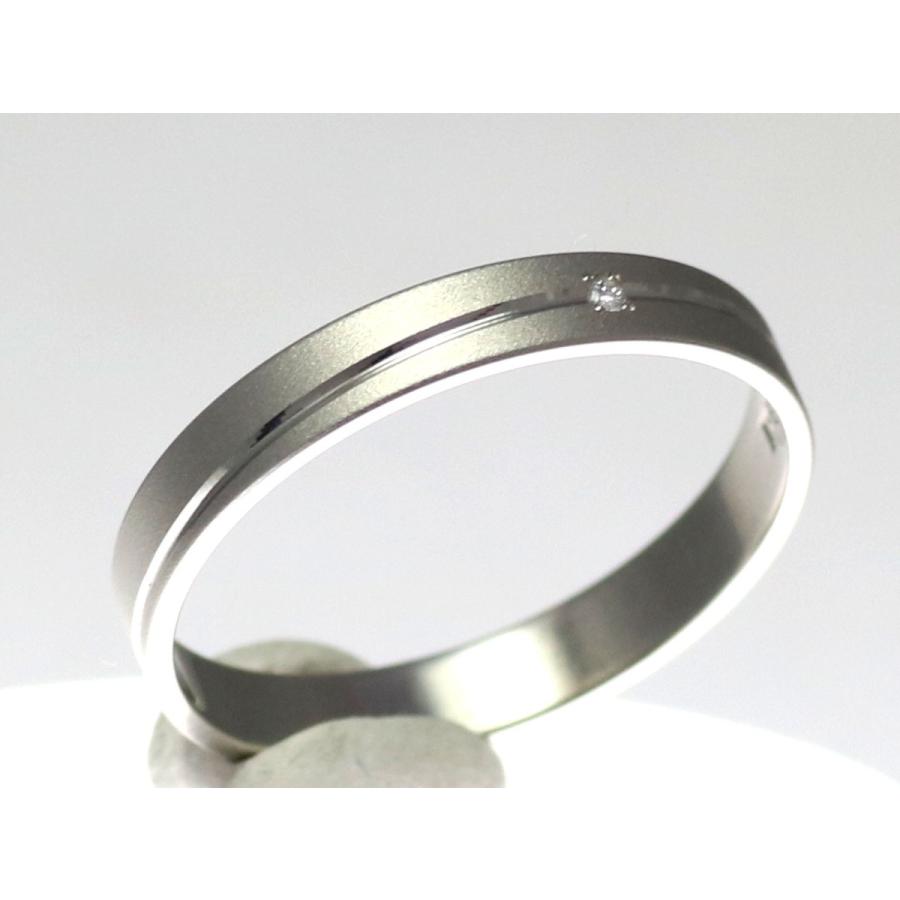 結婚指輪 マリッジリング プラチナ ダイヤ PT900 ペアリング 用 Marriage ring ペア リング 用 鍛造 平打ち ダイヤモンド 結婚 指輪 ブライダルリング 刻印無料の画像
