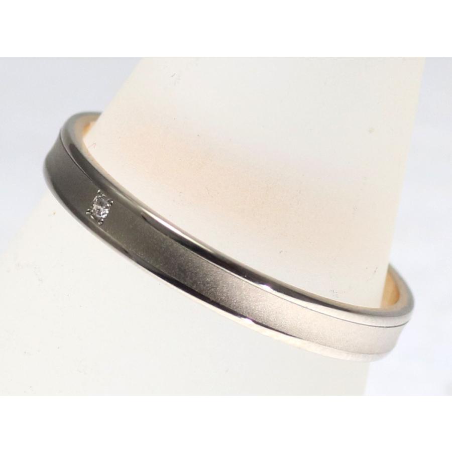 結婚指輪 マリッジリング ペア リング 用 Marriage ring K18 ホワイトゴールド WG 18金 ピンクゴールド PG コンビリング 鍛造 平打ち 結婚 指輪 ブライダルリンの画像