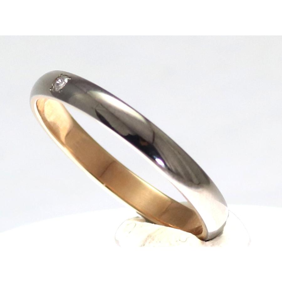 結婚指輪 マリッジリング ペア リング 用 Marriage ring K18 ホワイトゴールド WG 18金 ピンクゴールド PG コンビリング 鍛造 甲丸 結婚 指輪 ブライダルリングの画像