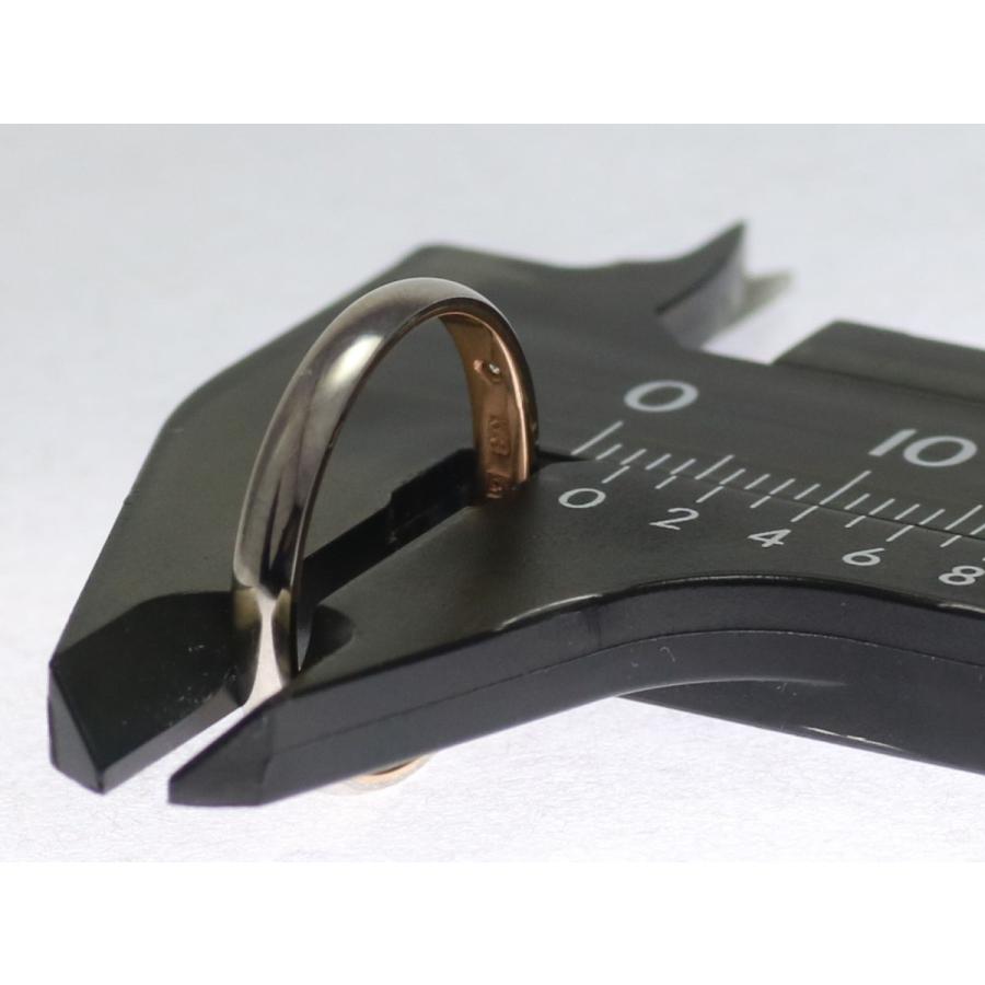 結婚指輪 マリッジリング ペア リング 用 Marriage ring K18 ホワイトゴールド WG 18金 ピンクゴールド PG コンビリング 鍛造 甲丸 結婚 指輪 ブライダルリングの画像