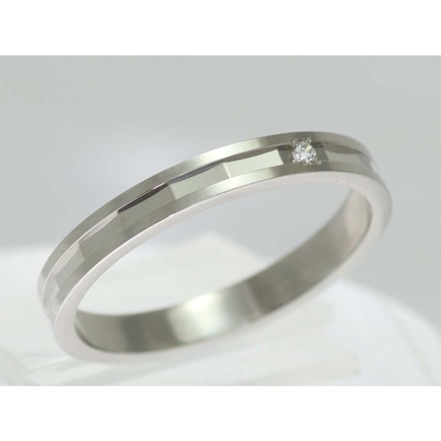 結婚指輪 マリッジリング プラチナ ダイヤ PT900 ペアリング 用 Marriage ring ペア リング 用 鍛造 平打ち ダイヤモンド 結婚 指輪 ブライダルリング 刻印無料の画像
