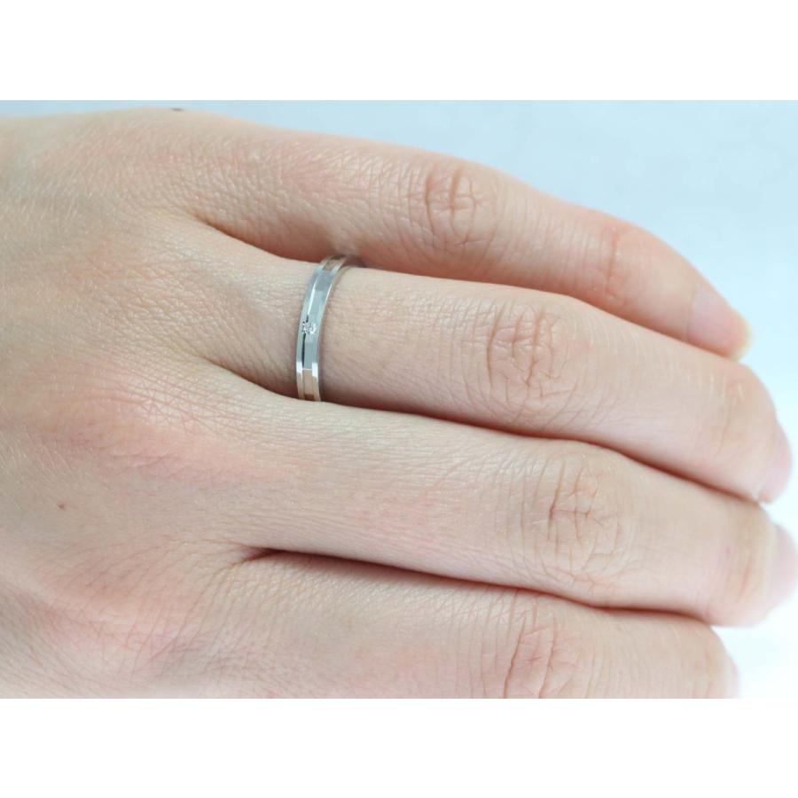 結婚指輪 マリッジリング プラチナ ダイヤ PT900 ペアリング 用 Marriage ring ペア リング 用 鍛造 平打ち ダイヤモンド 結婚 指輪 ブライダルリング 刻印無料の画像