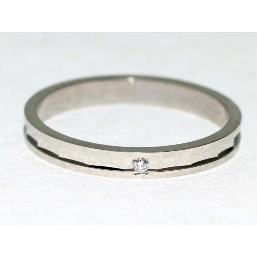 結婚指輪 マリッジリング プラチナ ダイヤ PT900 ペアリング 用 Marriage ring ペア リング 用 鍛造 平打ち ダイヤモンド 結婚 指輪 ブライダルリング 刻印無料の画像