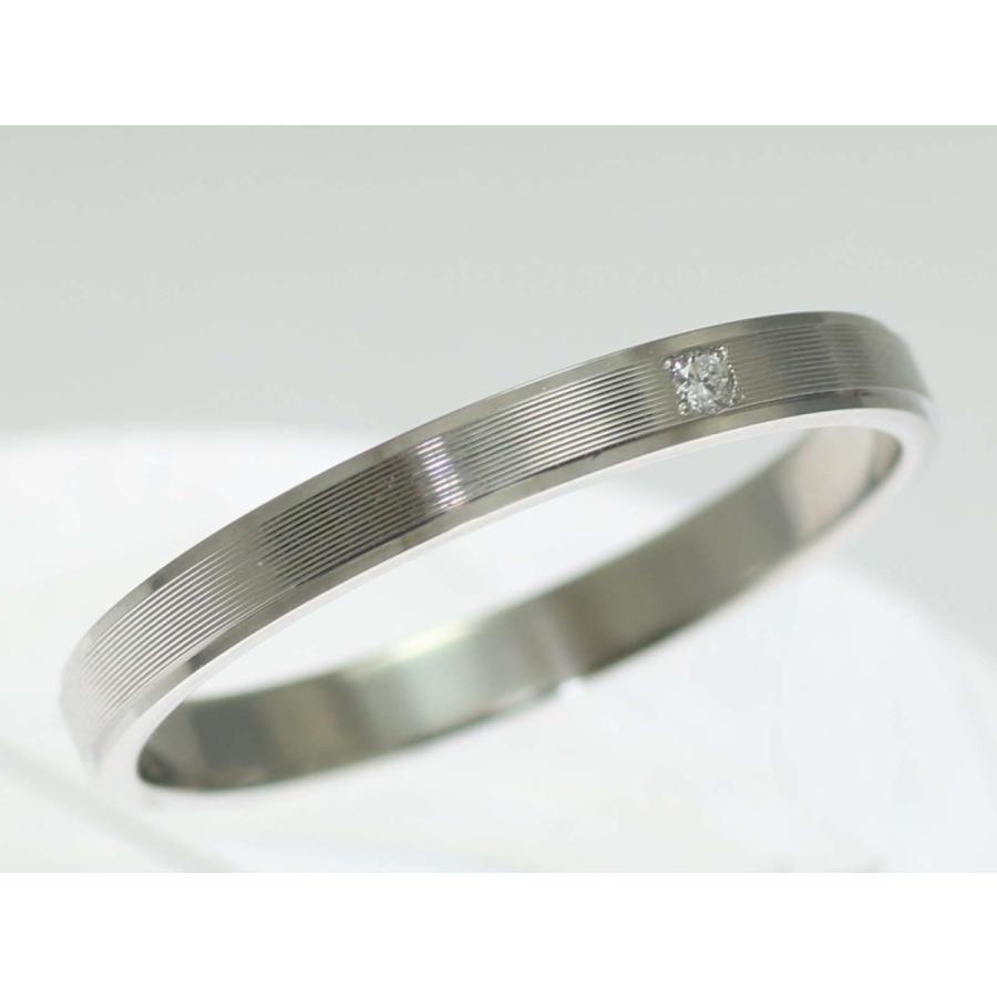 結婚指輪 マリッジリング プラチナ ダイヤ PT900 ペアリング 用 Marriage ring ペア リング 用 鍛造 平打ち ダイヤモンド 結婚 指輪 ブライダルリング 刻印無料の画像