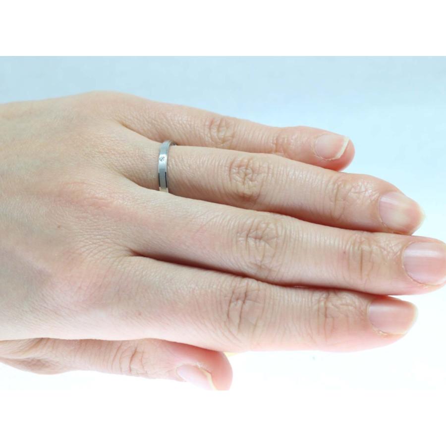 結婚指輪 マリッジリング プラチナ ダイヤ PT900 ペアリング 用 Marriage ring ペア リング 用 鍛造 平打ち ダイヤモンド 結婚 指輪 ブライダルリング 刻印無料の画像