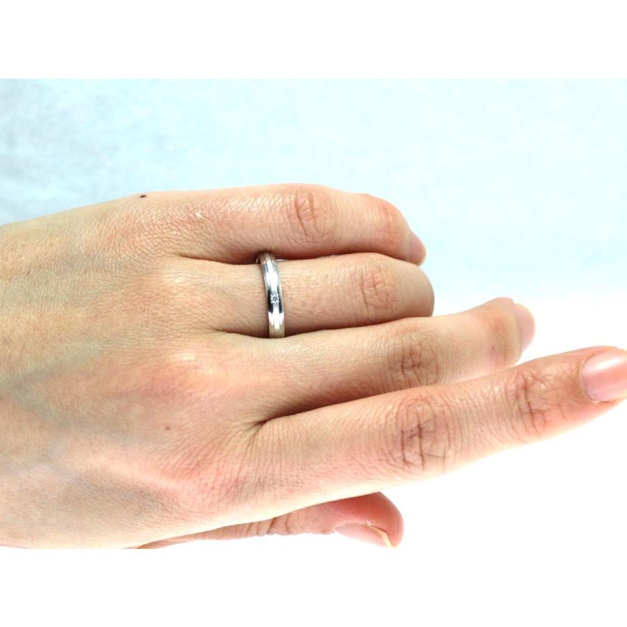 結婚指輪 マリッジリング プラチナ ピンクゴールド ダイヤ コンビリング PT900 K18 18金 ゴールド ペアリング 用 18k PG 鍛造 甲丸 ダイヤモンド 結婚 指輪 ブラの画像