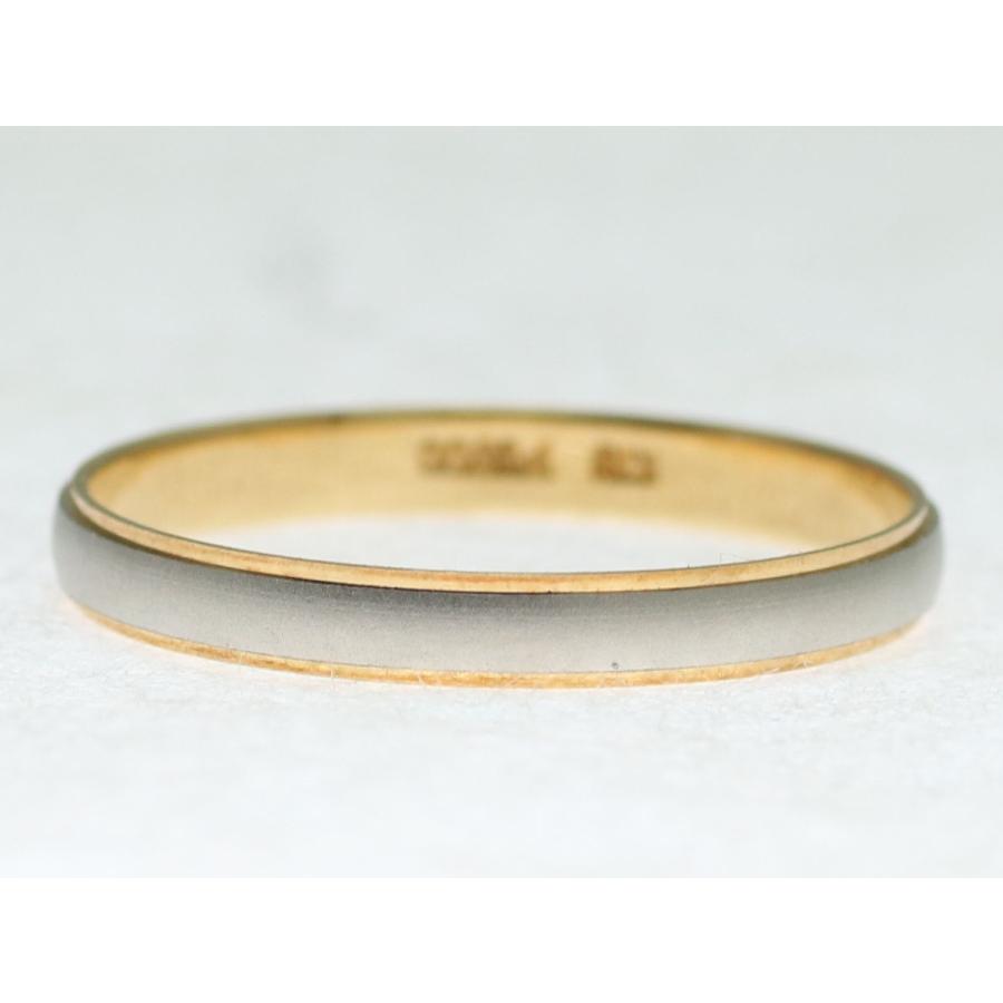 結婚指輪 マリッジリング プラチナ ゴールド コンビリング PT900 K18 18金 ペアリング 用  Marriage ring ペア リング 用 18k 鍛造 甲丸  結婚 指輪 ブライダルの画像
