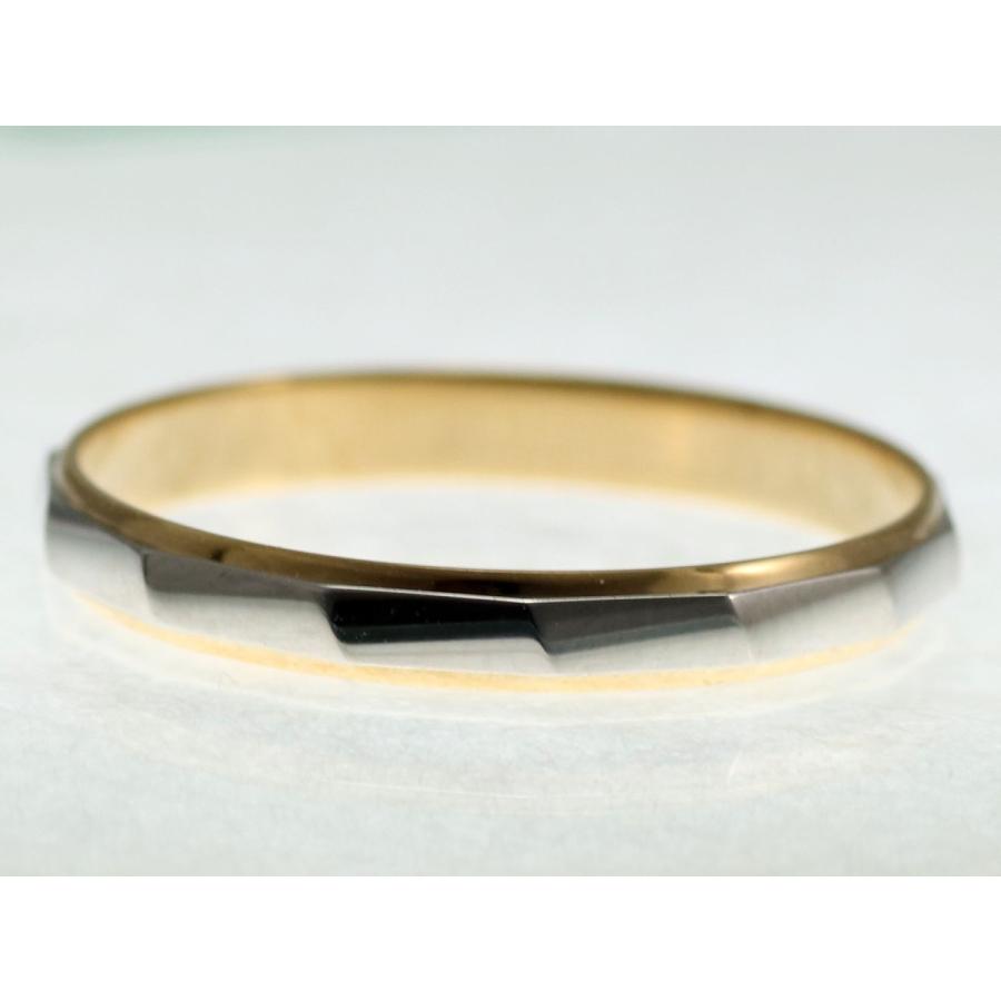 結婚指輪 マリッジリング プラチナ ゴールド コンビリング PT900 K18 18金 ペアリング 用  Marriage ring ペア リング 用 18k 鍛造 甲丸  結婚 指輪 ブライダルの画像