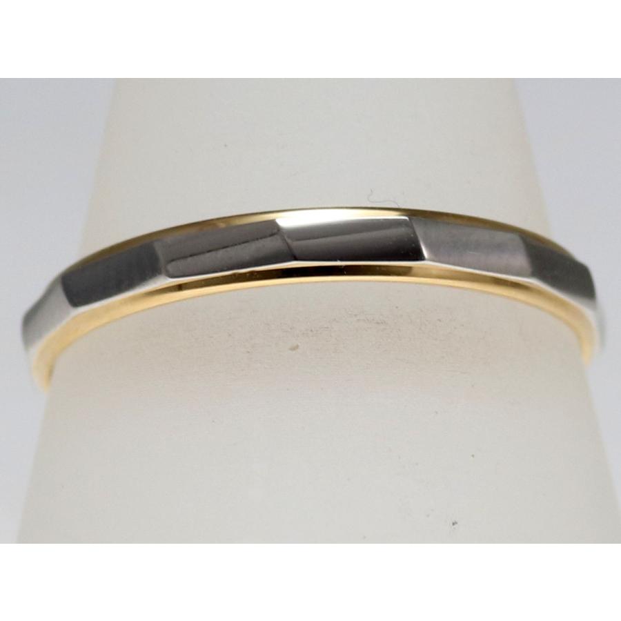 結婚指輪 マリッジリング プラチナ ゴールド コンビリング PT900 K18 18金 ペアリング 用  Marriage ring ペア リング 用 18k 鍛造 甲丸  結婚 指輪 ブライダルの画像