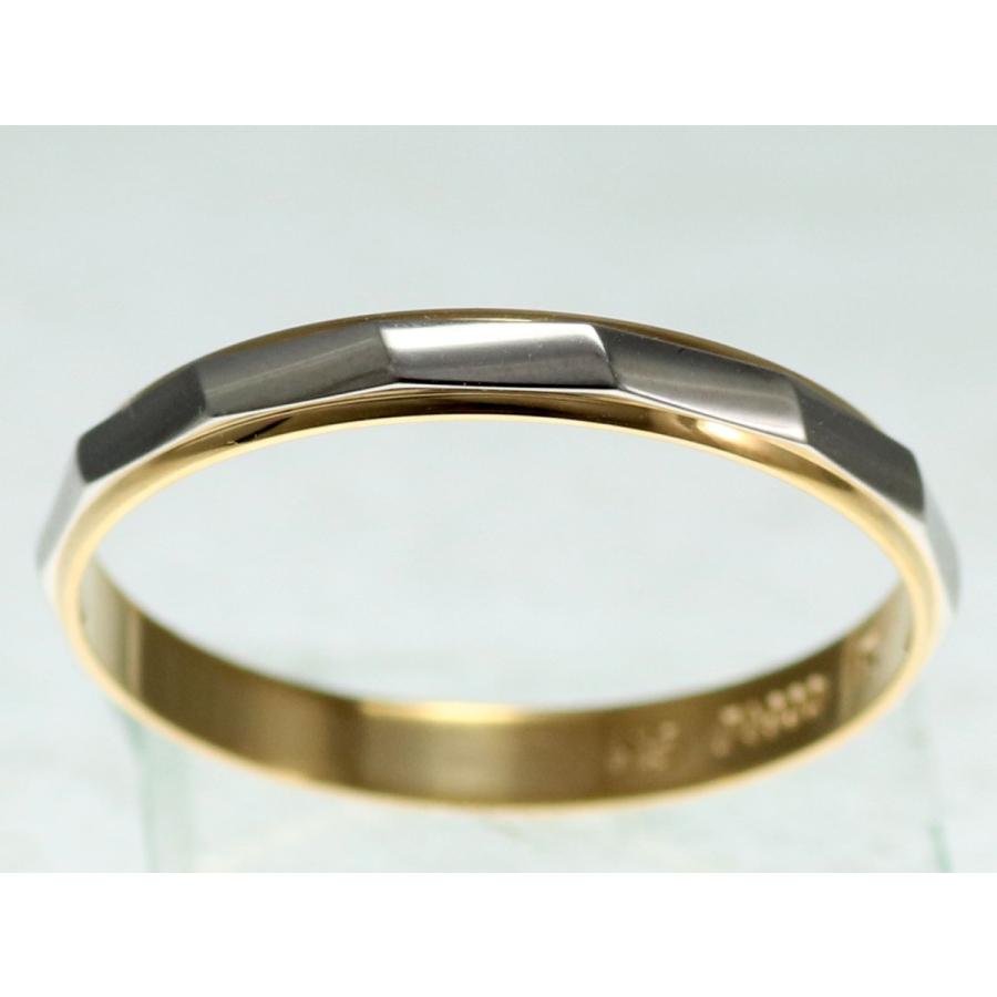 結婚指輪 マリッジリング プラチナ ゴールド コンビリング PT900 K18 18金 ペアリング 用  Marriage ring ペア リング 用 18k 鍛造 甲丸  結婚 指輪 ブライダルの画像