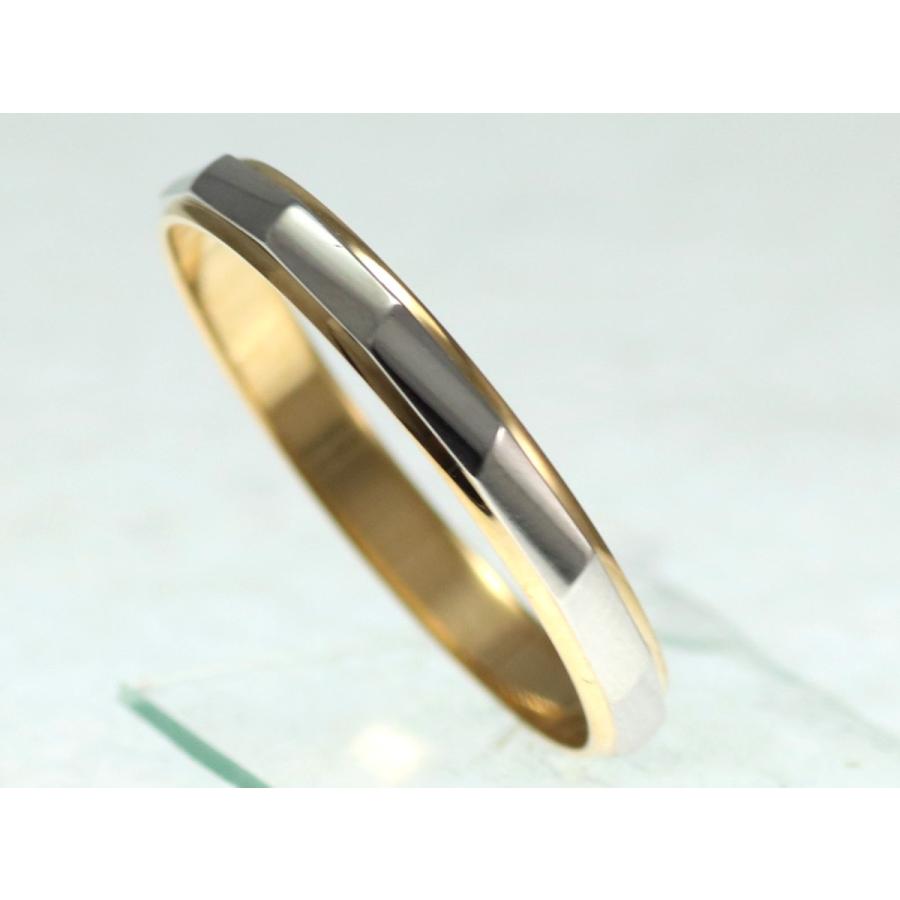 結婚指輪 マリッジリング プラチナ ゴールド コンビリング PT900 K18 18金 ペアリング 用  Marriage ring ペア リング 用 18k 鍛造 甲丸  結婚 指輪 ブライダルの画像