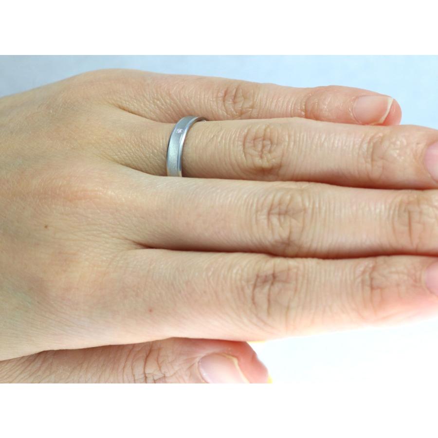 結婚指輪 マリッジリング プラチナ ダイヤ PT900 ペアリング 用 Marriage ring ペア リング 用 鍛造 平打ち ダイヤモンド 結婚 指輪 ブライダルリング 刻印無料の画像