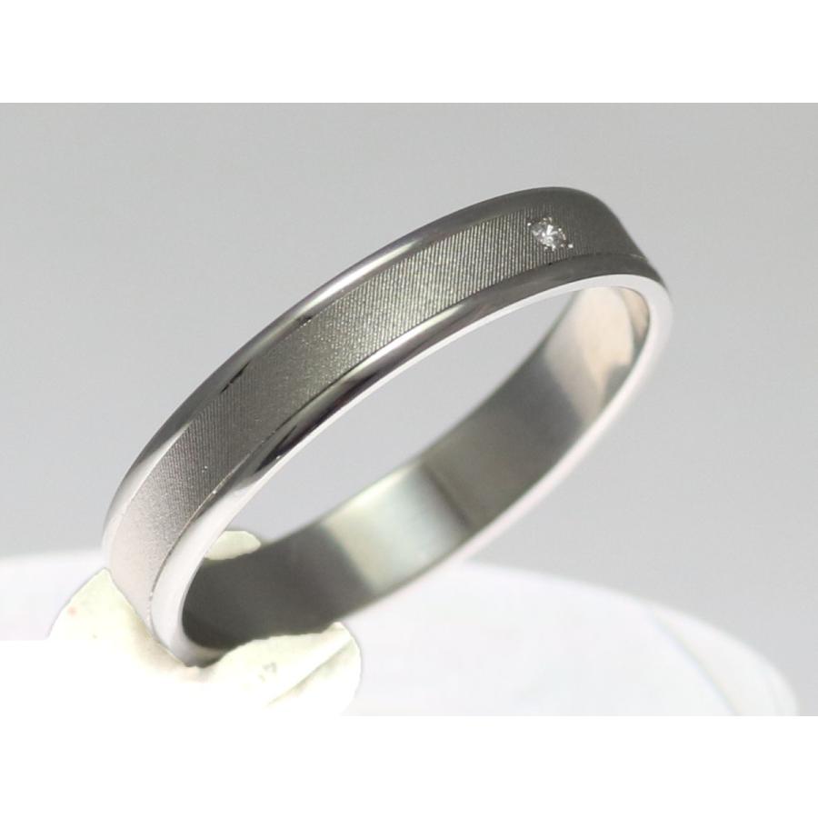 結婚指輪 マリッジリング プラチナ ダイヤ PT900 ペアリング 用 Marriage ring ペア リング 用 鍛造 平打ち ダイヤモンド 結婚 指輪 ブライダルリング 刻印無料の画像
