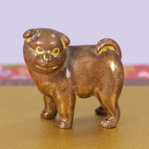 【即購入可】銅製／仔・子犬／いぬ／一対／飾・置物／芳山／骨董／古美術／金属／工芸 即購入可】銅製／仔・子犬／いぬ／一対／飾・置物／芳山／骨董／古美術