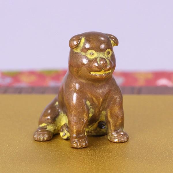 干支 置物（黄銅製）戌・仔犬・子犬・いぬ 座