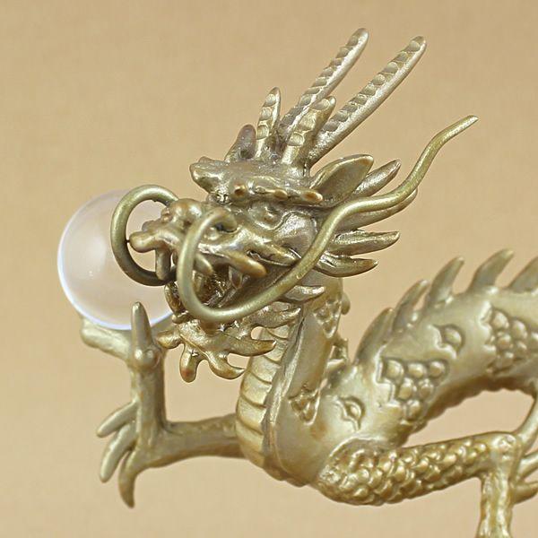 置物 干支（黄銅製）辰・龍 雲龍・うんりゅう 大_1