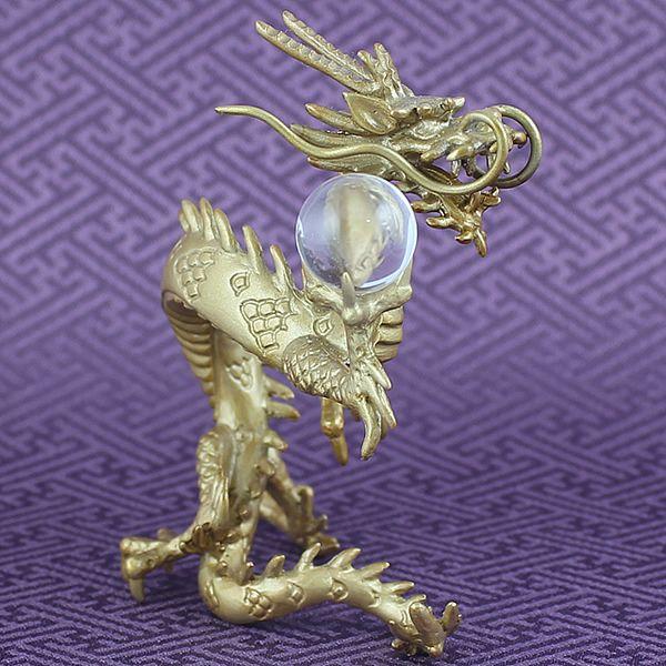 置物 干支（黄銅製）辰・龍 雲龍・うんりゅう 大_2