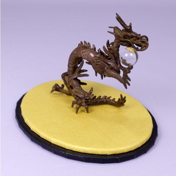 置物 干支（黄銅製）辰・龍 雲龍・うんりゅう 中 火炎付 : 京都工芸舎