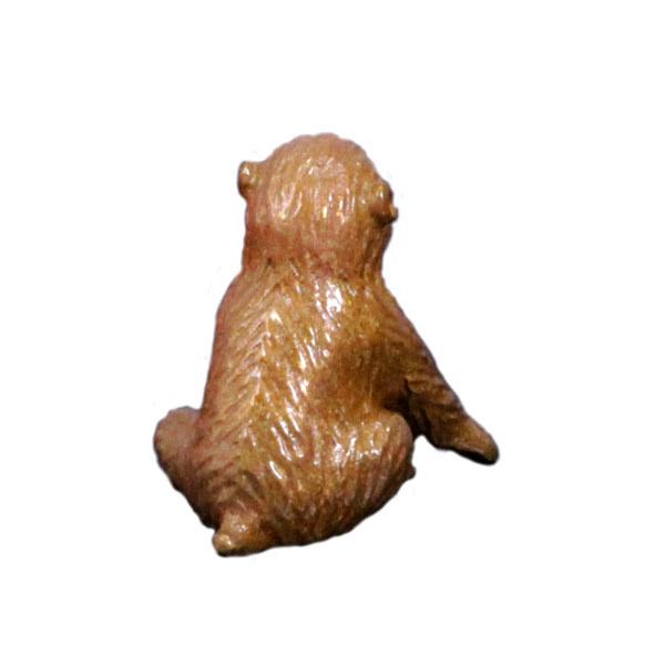 置物 干支（黄銅製）申・猿・さる・サル 子猿 座 手揃 : 京都