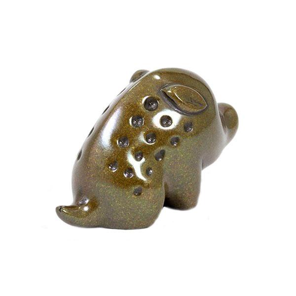 置物 文鎮 干支 (黄銅製) 亥 猪 いのしし うり坊 デフォルメ 座 : 京都