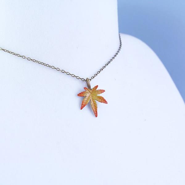ネックレス (黄銅製) 紅葉・もみじ 小 : 京都工芸舎 Yahoo!店 - 通販 
