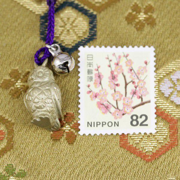 根付（黄銅製）梟・ふくろう・フクロウ 鈴付 : 京都工芸舎 Yahoo!店 