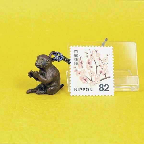 干支 根付（黄銅製）申・猿・さる・サル : 京都工芸舎 Yahoo!店 - 通販