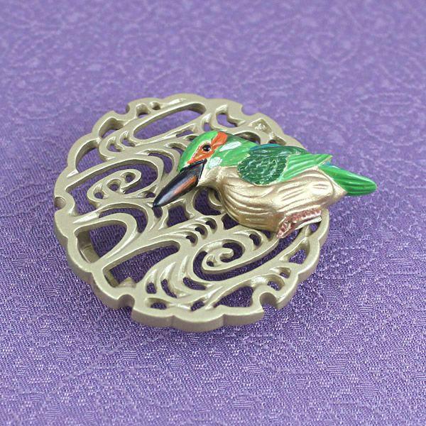 かわせみ水滴 鋳銅製 かわせみ水滴 鋳銅製