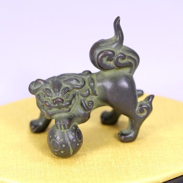 置物・文鎮（青銅製）獅子・狛犬・こまいぬ 躍動 小 : 京都工芸舎