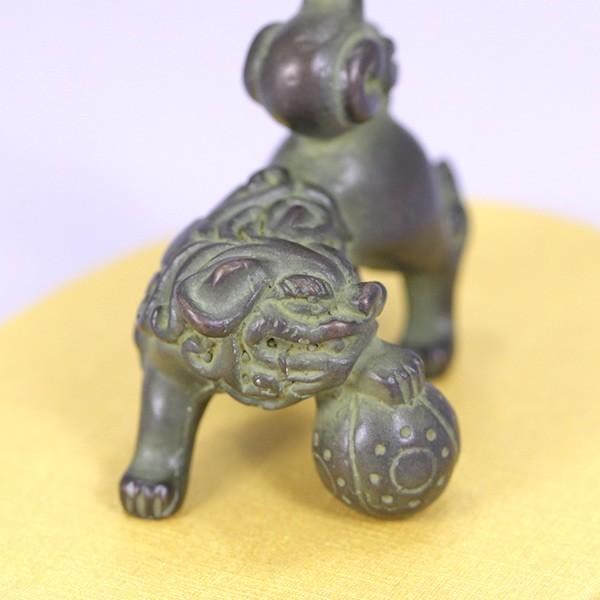 置物・文鎮（青銅製）獅子・狛犬・こまいぬ 躍動 小 : 京都工芸舎