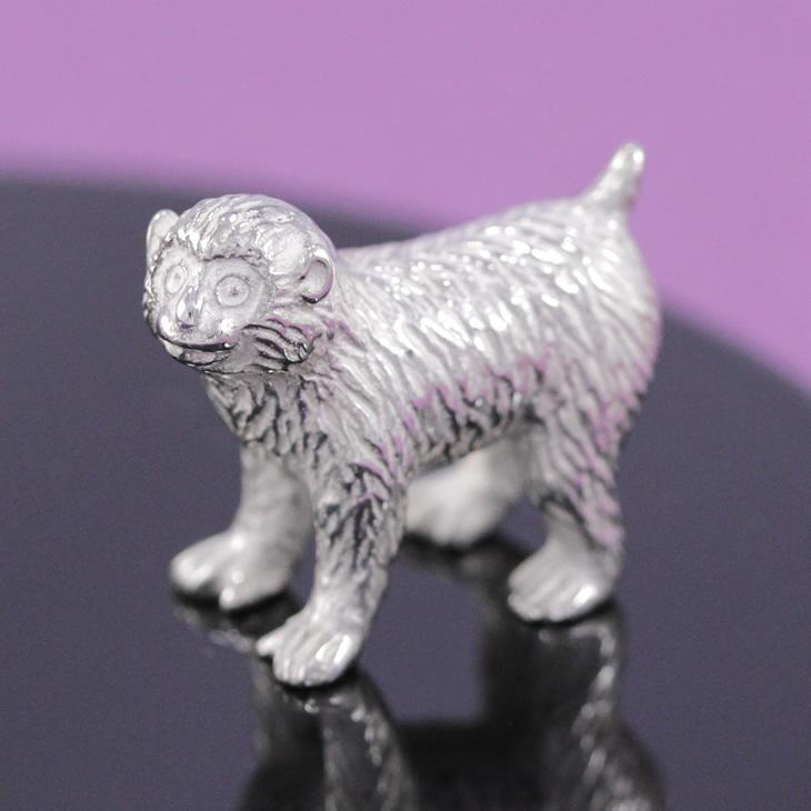 置物 干支（黄銅製）申・猿・さる・サル 子猿 立 : 京都工芸舎 Yahoo!店 -