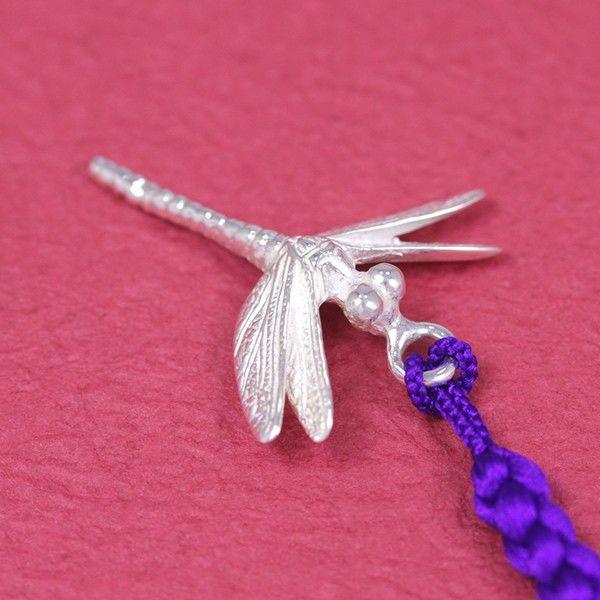 根付（銀製）蜻蛉・とんぼ・トンボ 中 : 京都工芸舎 Yahoo!店 - 通販