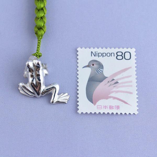 根付（銀製）蛙・かえる・カエル 足伸 小 : 京都工芸舎 Yahoo!店