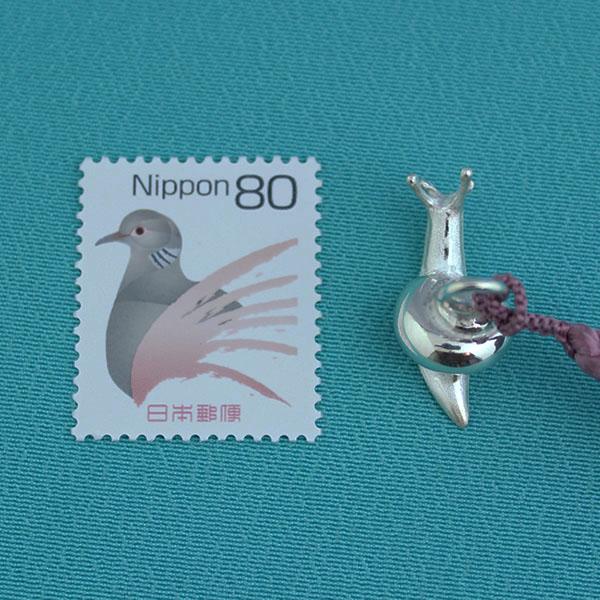 根付（銀製）蝸牛・かたつむり・カタツムリ : 京都工芸舎 Yahoo!店