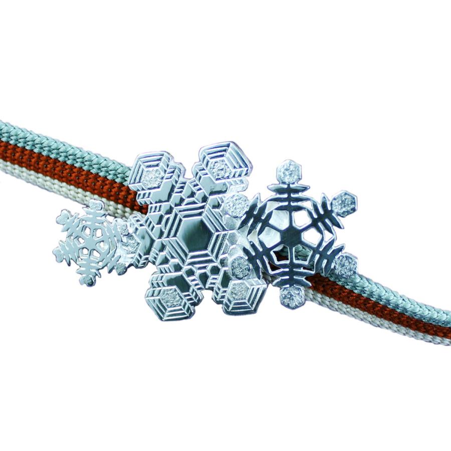 帯留（銀製）雪の結晶 雪華・ゆきはな 三華 Bの画像