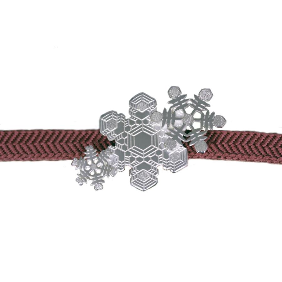 帯留（銀製）雪の結晶 雪華・ゆきはな 三華 Bの画像