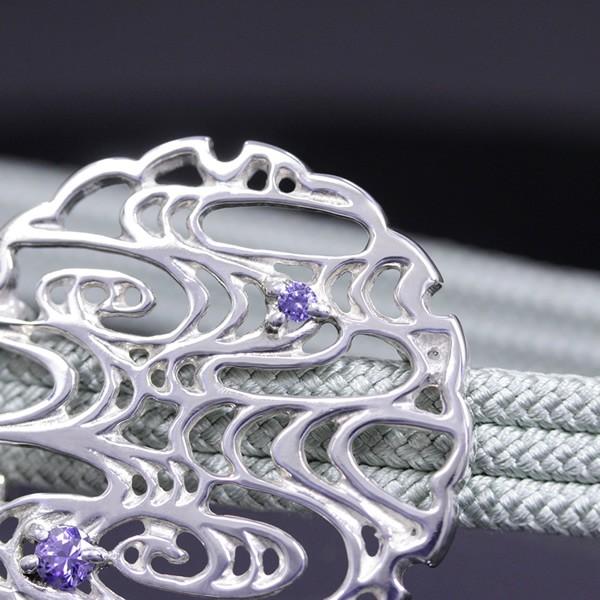 帯留（銀製）流水紋にサファイア : 京都工芸舎 Yahoo!店 - 通販