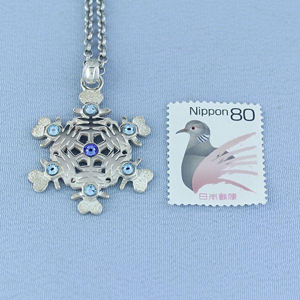 ペンダント（銀製）雪の結晶 雪華・ゆきはな 二段 C : 京都工芸舎