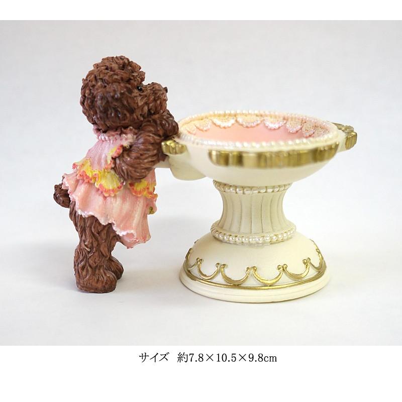 トイプードル ＆ 薔薇 アクセサリートレー 玄関 姫系 雑貨 バラ 母の日