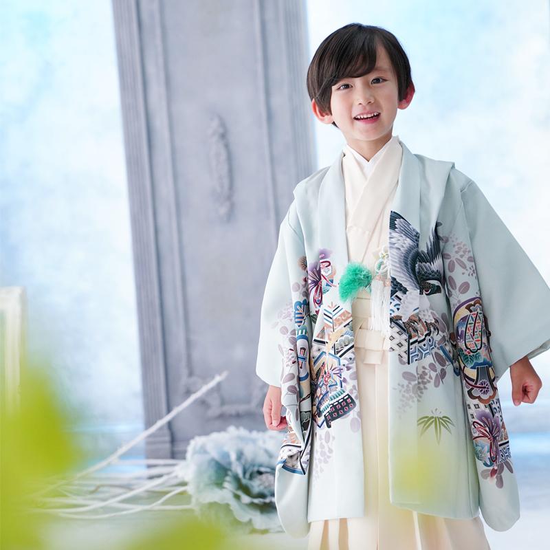 京都瑠璃雛菊 七五三 男の子 着物 5歳 鷹 羽織袴セット はかま 京都瑠璃雛菊 七五三 男の子 着物 5歳 鷹 羽織袴セット はかま