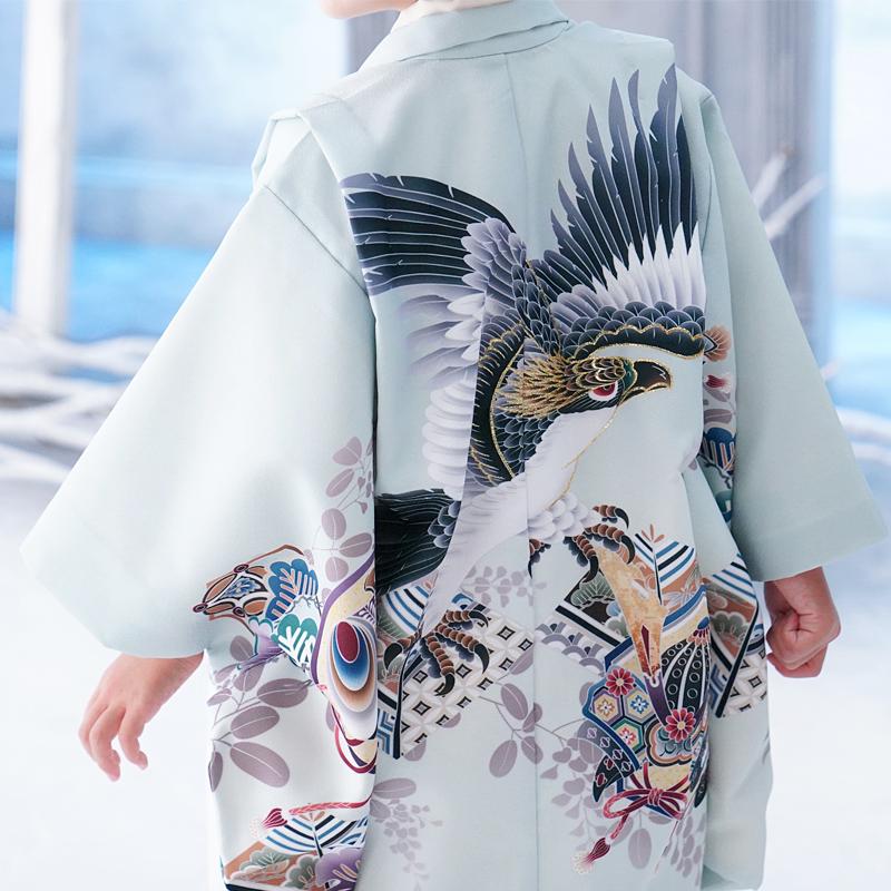 京都瑠璃雛菊 七五三 男の子 着物 5歳 鷹 羽織袴セット はかま 京都瑠璃雛菊 七五三 男の子 着物 5歳 鷹 羽織袴セット はかま