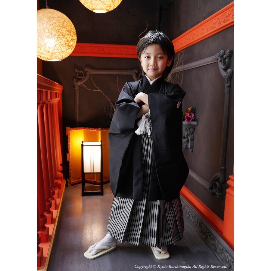 京都瑠璃雛菊 七五三 男の子 3歳 5歳 着物 フルセット 袴 無地 京都瑠璃雛菊 七五三 男の子 3歳 5歳 着物 フルセット 袴 無地