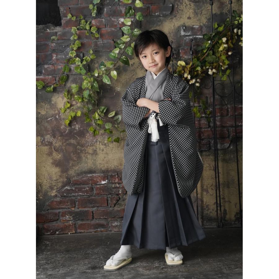 京都瑠璃雛菊 七五三 男の子 5歳 袴 市松 着物 セット 羽織袴 京都瑠璃雛菊 七五三 男の子 5歳 袴 市松 着物 セット 羽織袴