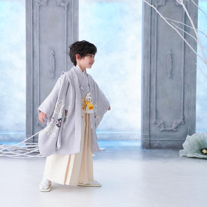 京都瑠璃雛菊 高級 正絹 七五三 男の子 昇り龍 5歳 袴 着物 京都瑠璃雛菊 高級 正絹 七五三 男の子 昇り龍 5歳 袴 着物