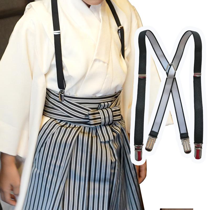 京都瑠璃雛菊 七五三 袴 サスペンダー 黒 日本製 : 京都瑠璃雛菊