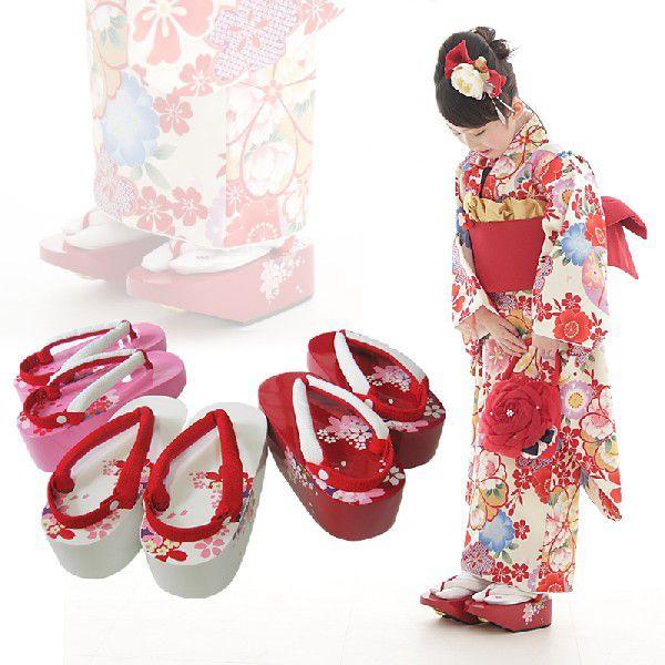 鼻緒ピンク　ぽっくり　草履　舞妓さん　七五三 鼻緒ピンク ぽっくり 草履 舞妓さん 七五三 鼻緒赤 ぽっくり 草履 七歳