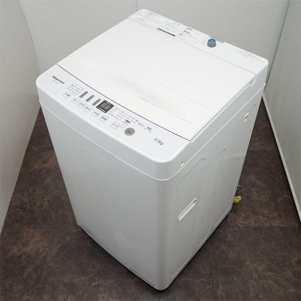 中古 SB-HWE5503 洗濯機 5.5kg Hisense ハイセンス HW-E5503 風乾燥 つけおきコース コンパクト 2020年モデル 送料込み｜kyotoserikawa-kaden｜02