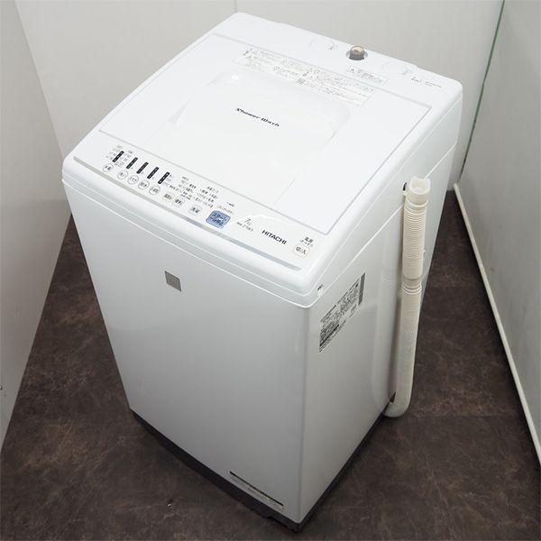 中古/SGA-NWZ70E5/洗濯機/2018年モデル/7.0kg/HITACHI/日立/NW-Z70E5/白い約束/浸透洗浄＆風脱水/らくらく設置配送サービス付き/美品